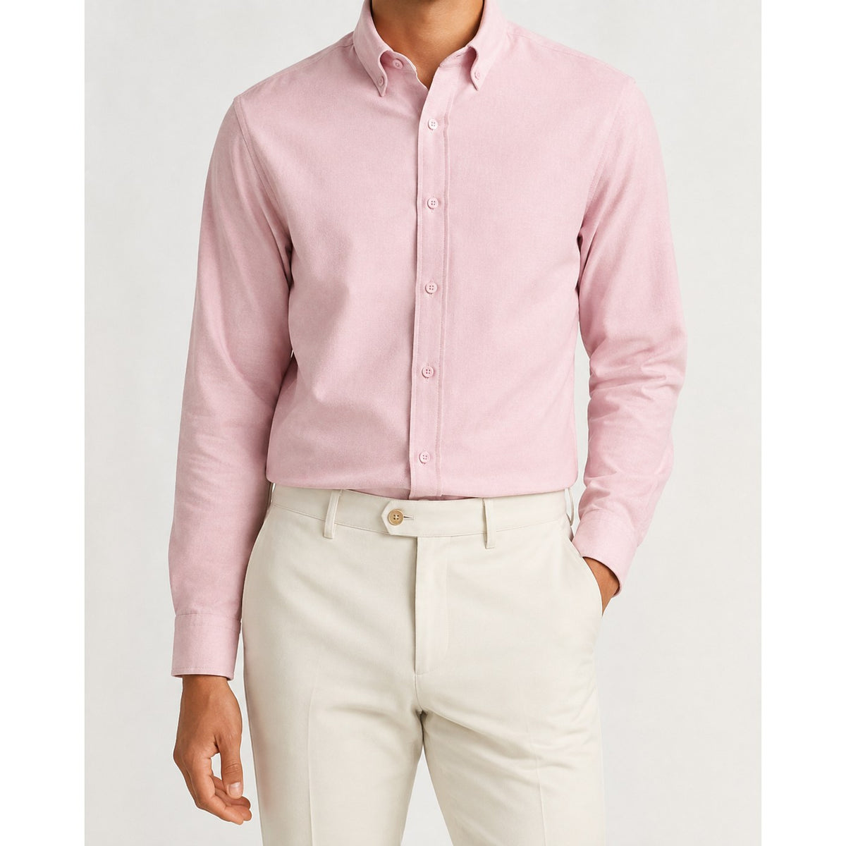 Cotton oxford sweat-wicking slim fit shirt
