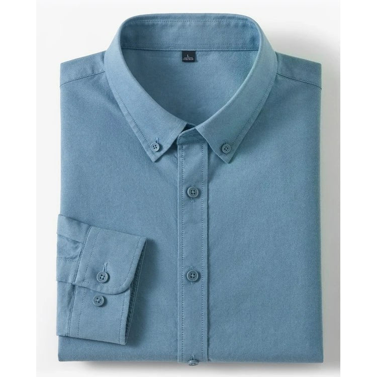 Cotton oxford sweat-wicking slim fit shirt