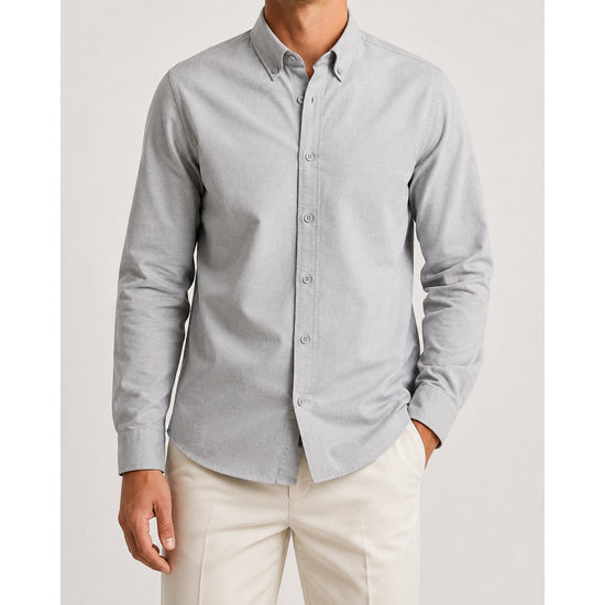 Cotton oxford sweat-wicking slim fit shirt