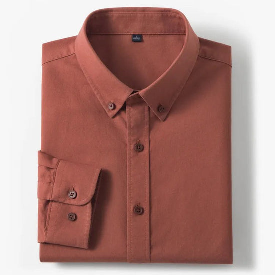 Cotton oxford sweat-wicking slim fit shirt