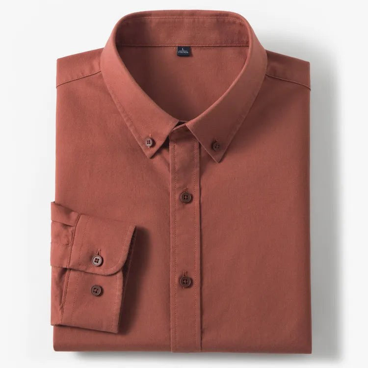 Cotton oxford sweat-wicking slim fit shirt