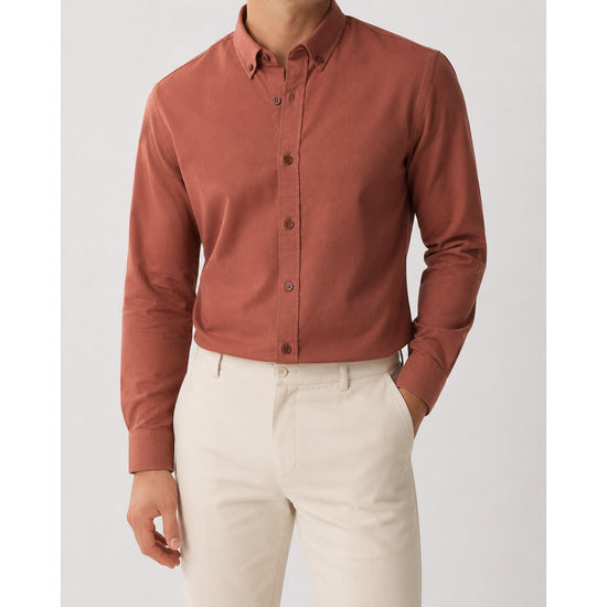 Cotton oxford sweat-wicking slim fit shirt