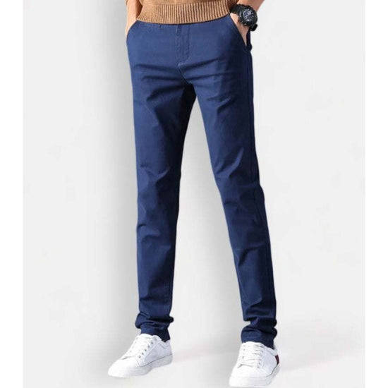 Cotton straight chino pants