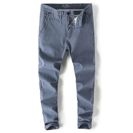 Cotton straight chino pants