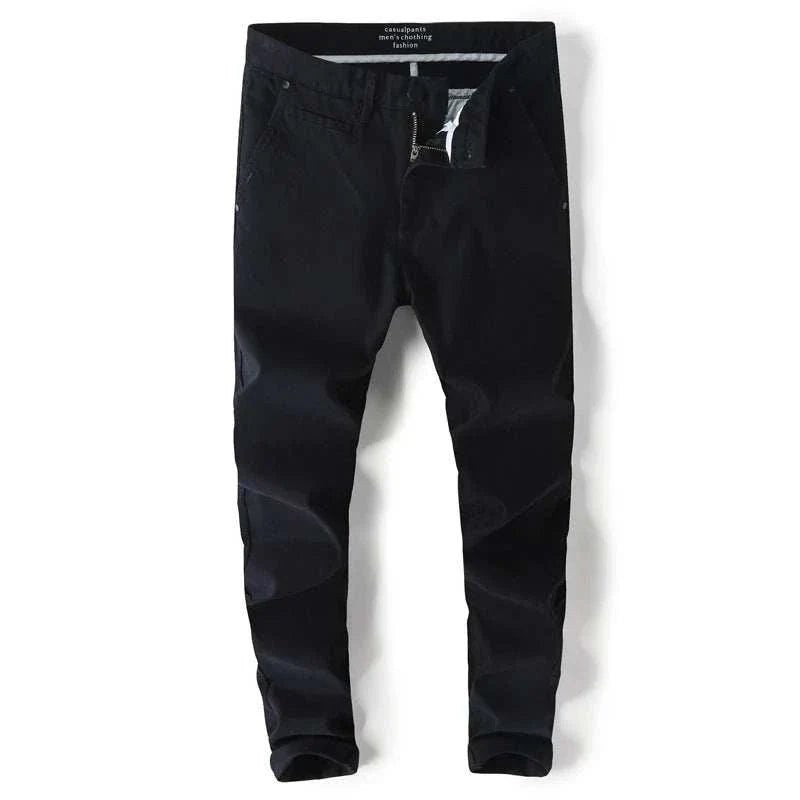 Cotton straight chino pants