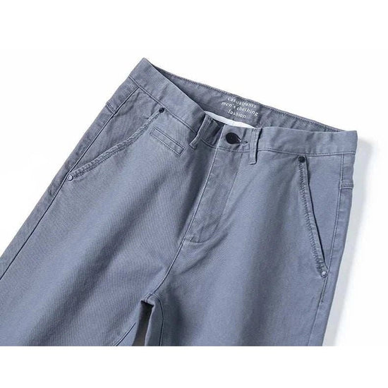 Cotton straight chino pants
