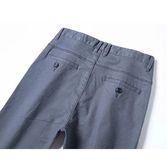 Cotton straight chino pants