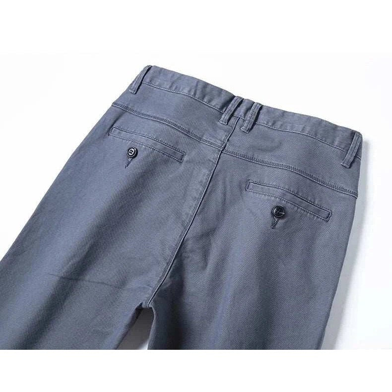 Cotton straight chino pants