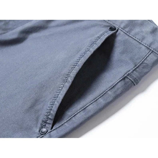 Cotton straight chino pants