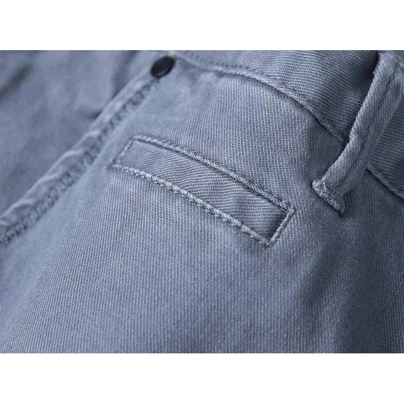 Cotton straight chino pants
