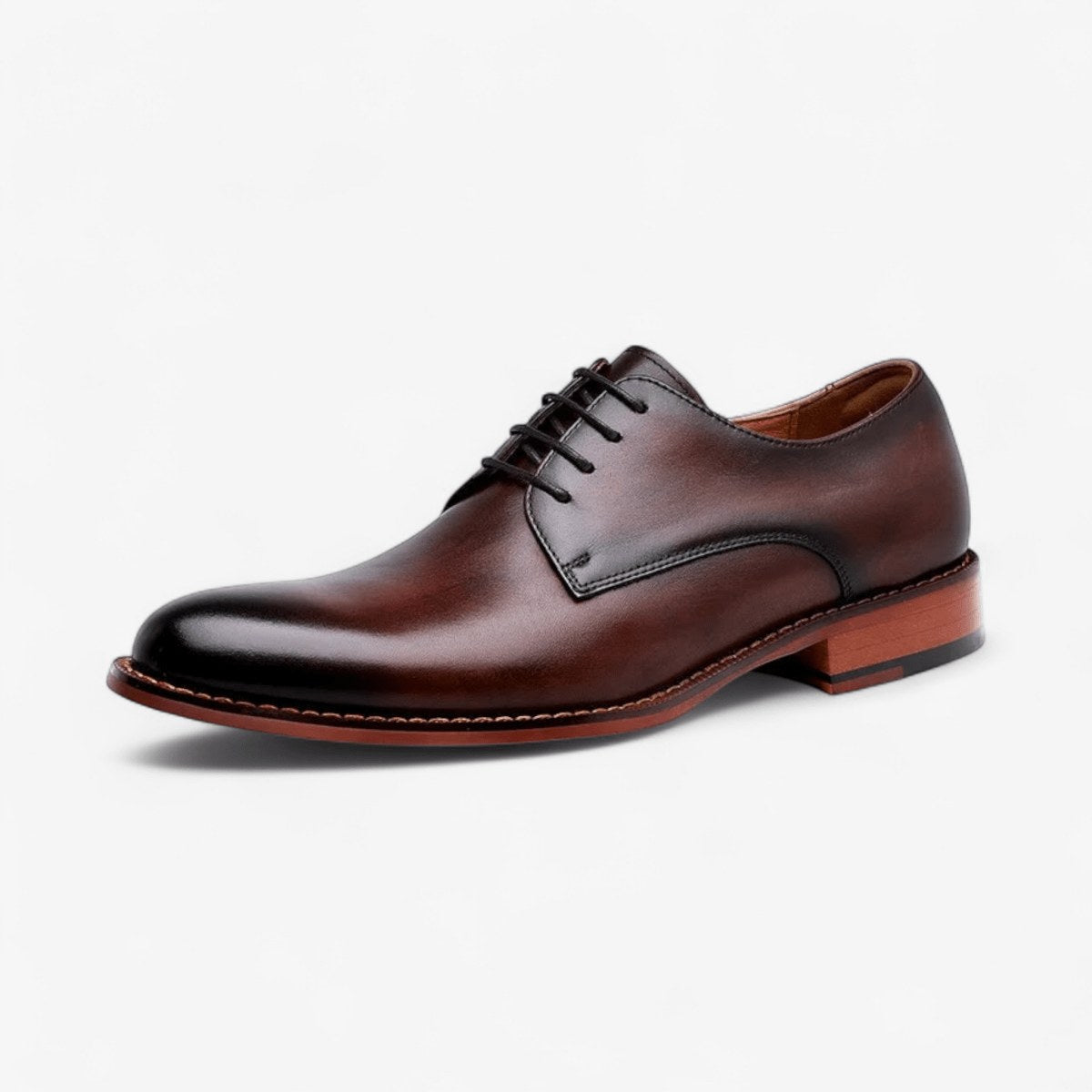 Derby formal business shoes made of genuine leather