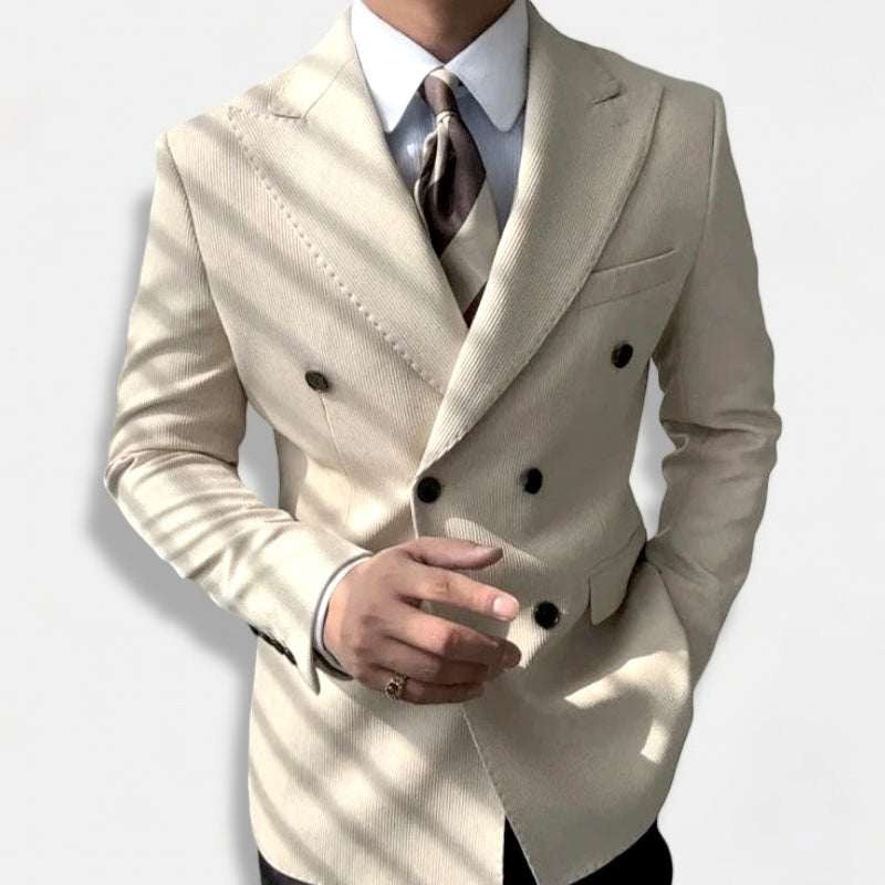 Double breasted suit blazer
