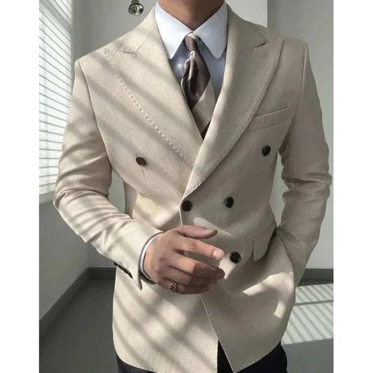 Double breasted suit blazer