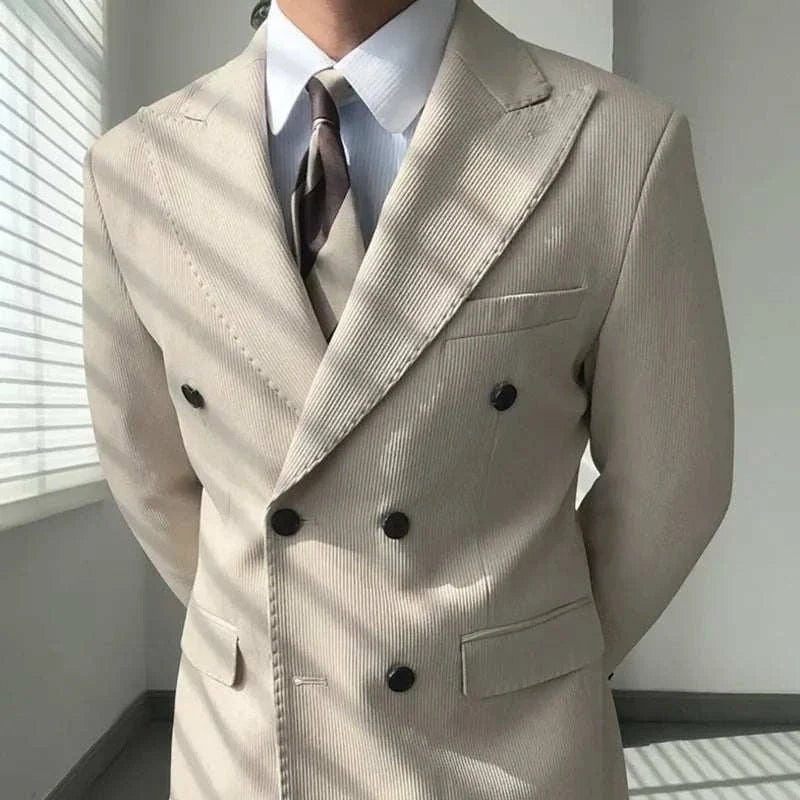 Double breasted suit blazer