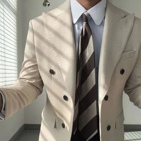 Double breasted suit blazer