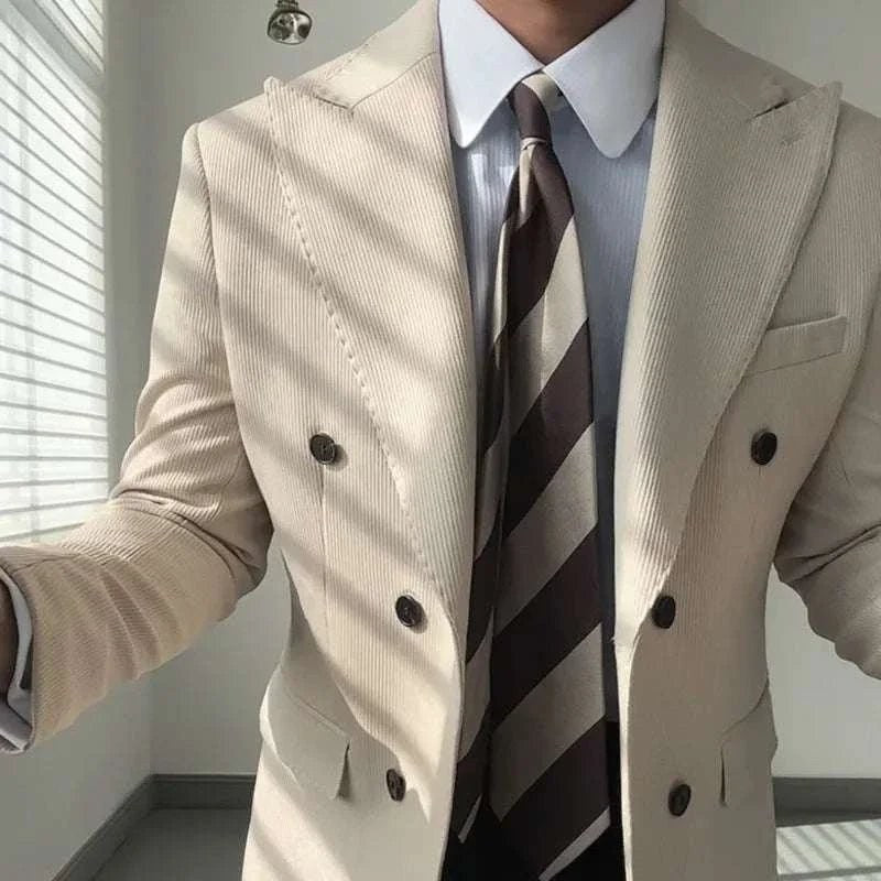Double breasted suit blazer