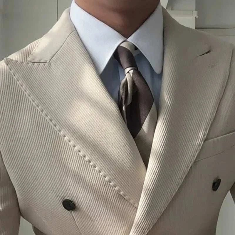 Double breasted suit blazer