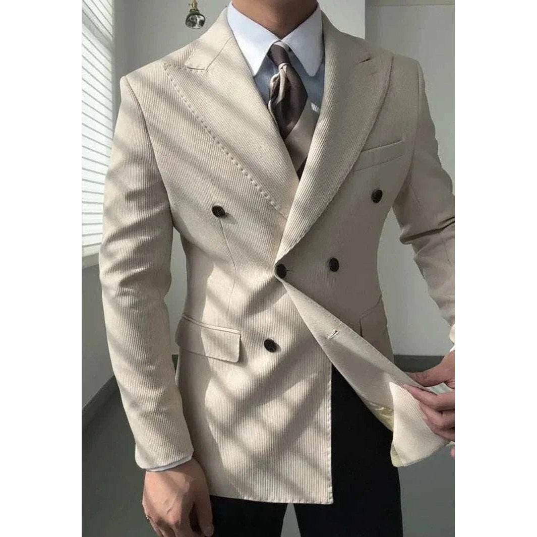 Double breasted suit blazer
