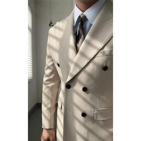 Double breasted suit blazer
