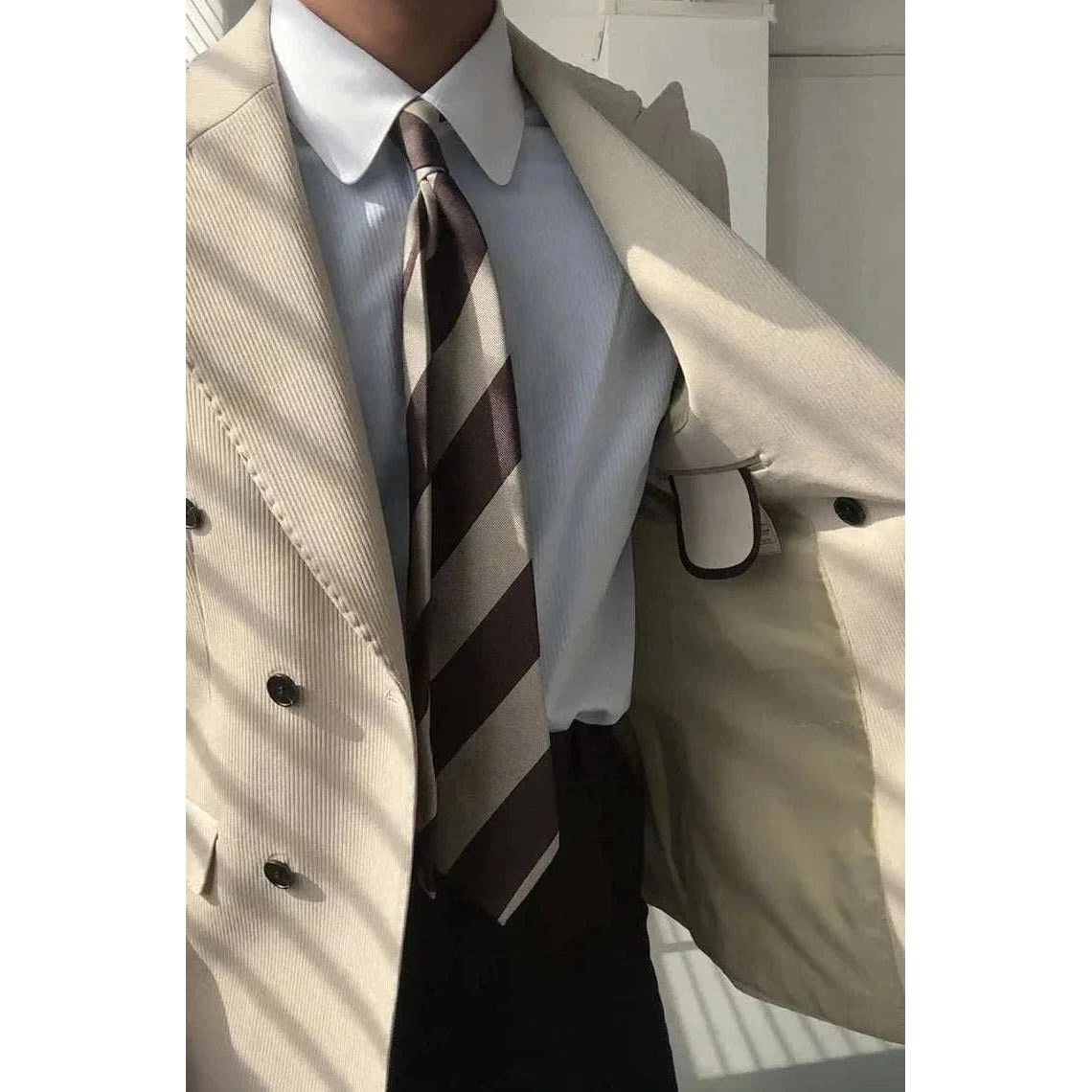 Double breasted suit blazer