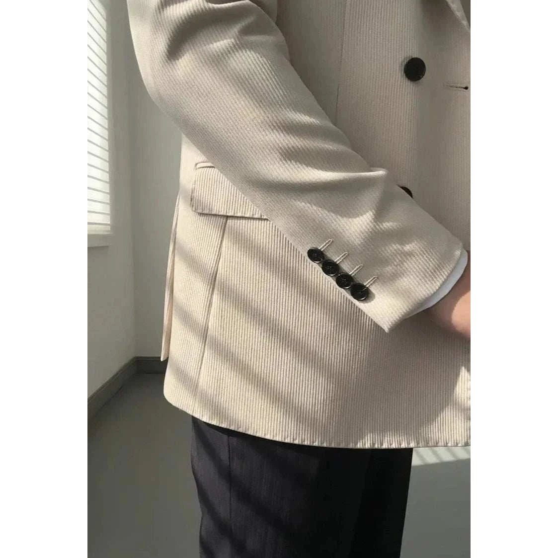 Double breasted suit blazer