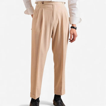 Double-pleat neapolitan trousers