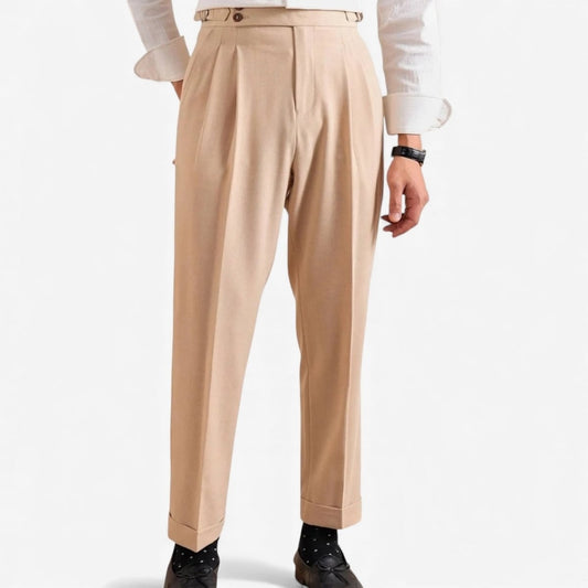 Double-pleat neapolitan trousers