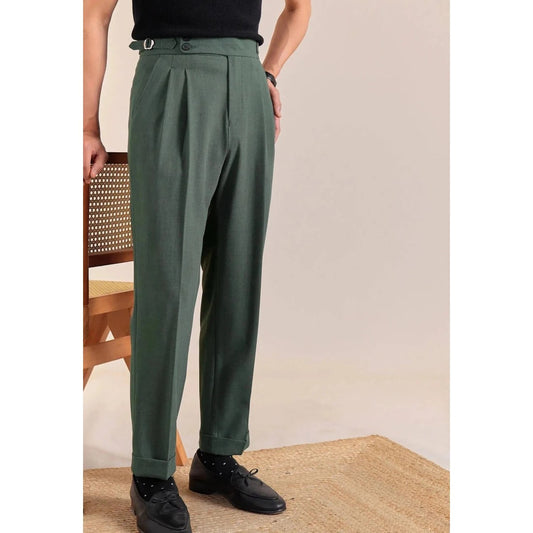 Double-pleat neapolitan trousers