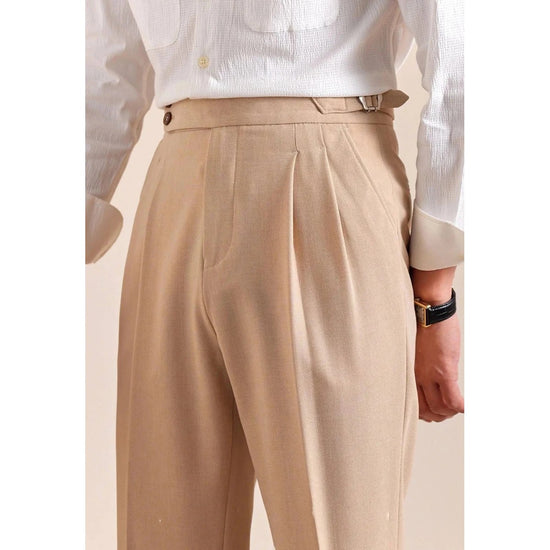 Double-pleat neapolitan trousers