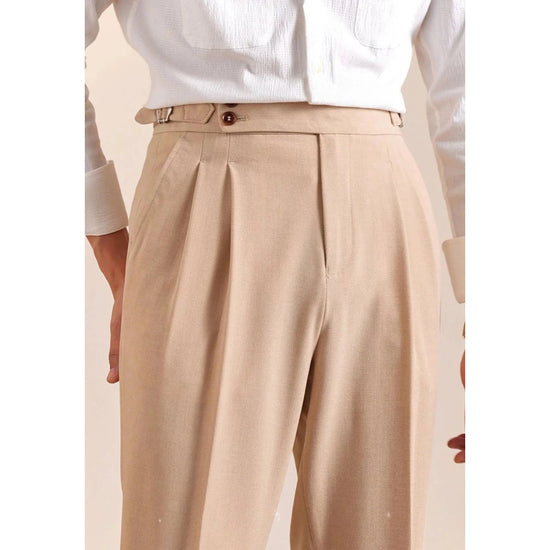 Double-pleat neapolitan trousers