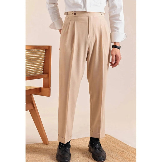 Double-pleat neapolitan trousers