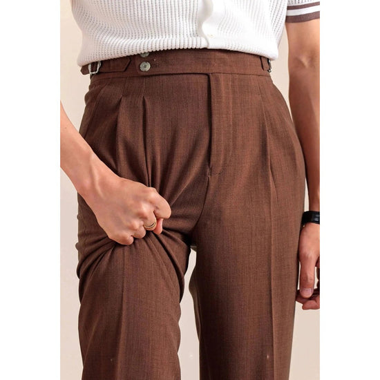 Double-pleat neapolitan trousers