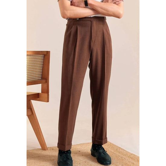 Double-pleat neapolitan trousers
