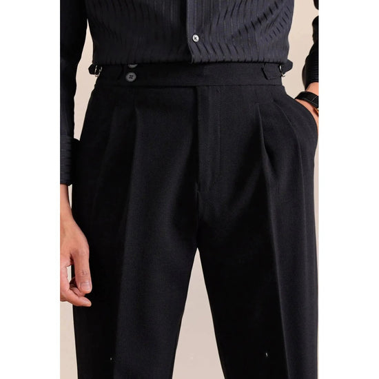Double-pleat neapolitan trousers
