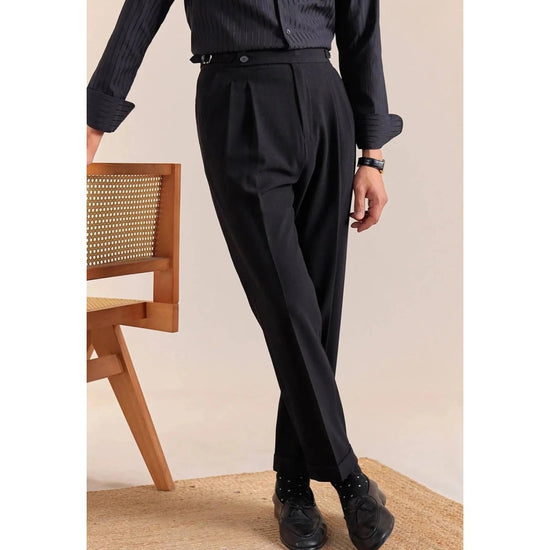 Double-pleat neapolitan trousers