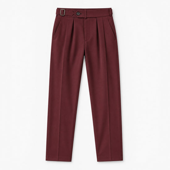 Double pleat tailored trousers