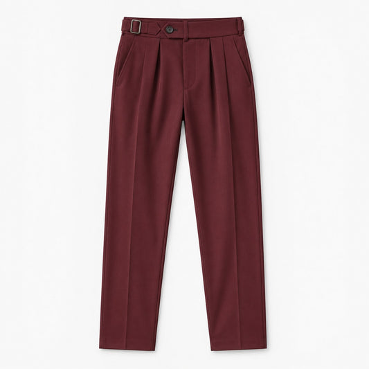 Double pleat tailored trousers
