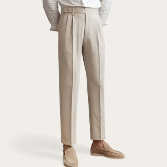 Draped suit pants korean-inspired elegance