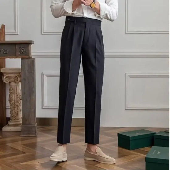 Draped suit pants korean-inspired elegance