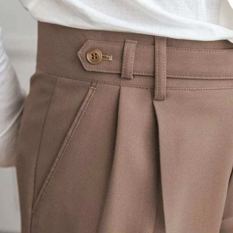 Draped suit pants korean-inspired elegance