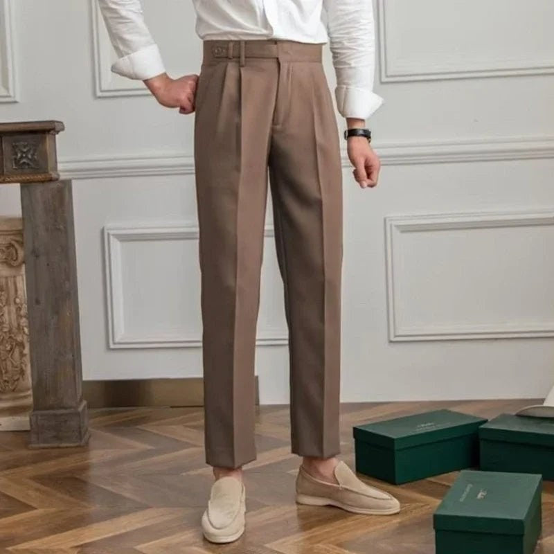 Draped suit pants korean-inspired elegance