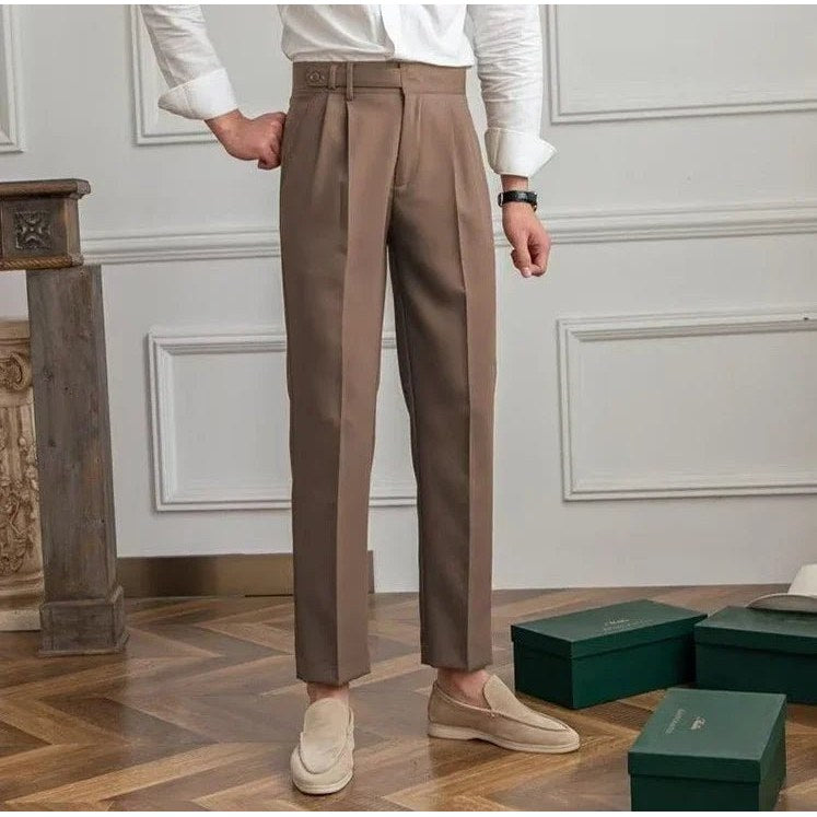 Draped suit pants korean-inspired elegance