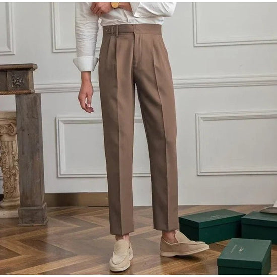 Draped suit pants korean-inspired elegance