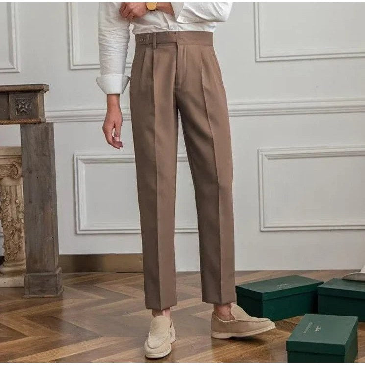 Draped suit pants korean-inspired elegance