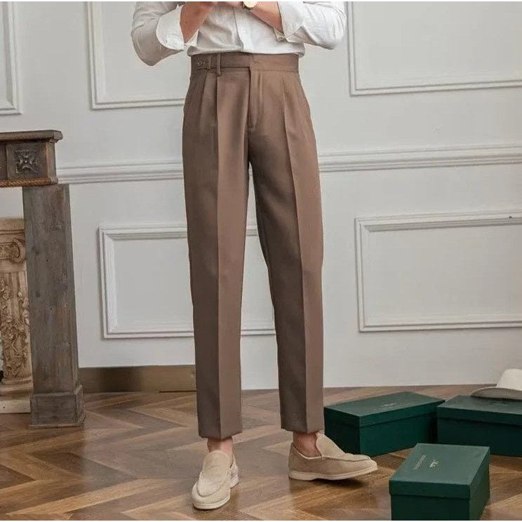 Draped suit pants korean-inspired elegance