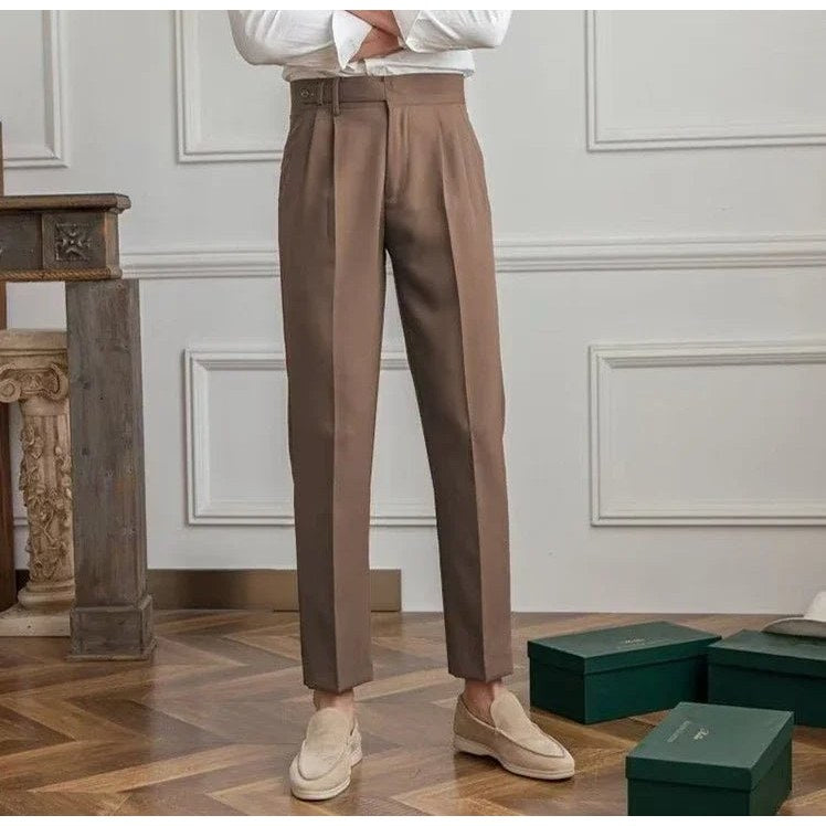 Draped suit pants korean-inspired elegance