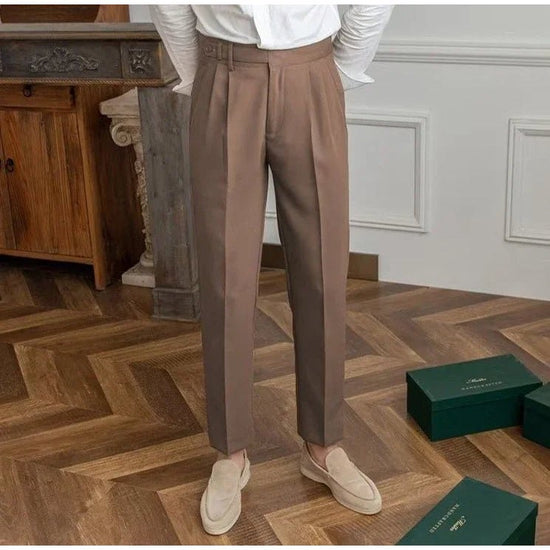 Draped suit pants korean-inspired elegance