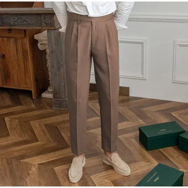Draped suit pants korean-inspired elegance
