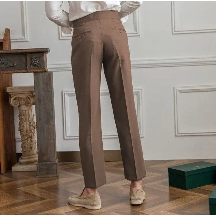Draped suit pants korean-inspired elegance