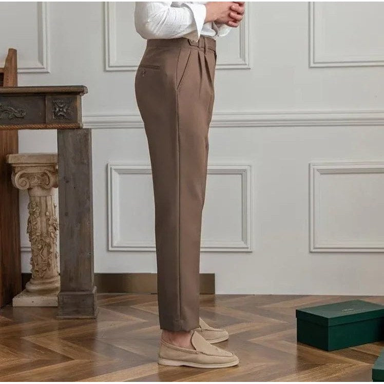 Draped suit pants korean-inspired elegance